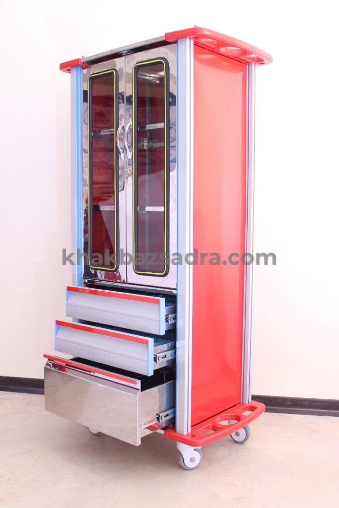 کمد دارویی و ترالی سه کشو